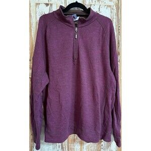 Tommy Bahama Reversible 1/4 Zip Pullover Cotton Blend Shirt - Size XL